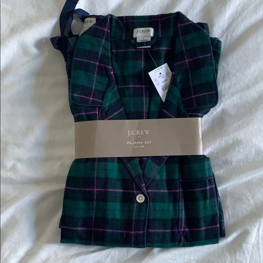 Tartan flannel pajama set
